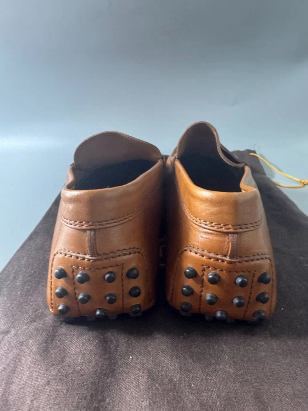 Authentic Tod's Gommino Leather Loafers - Caramel Brown, Size 8/US 9.5
